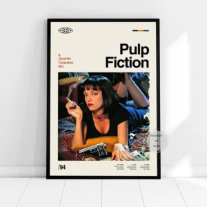 Affiche de film culte - Poster Vintage minimaliste - Pulp fiction