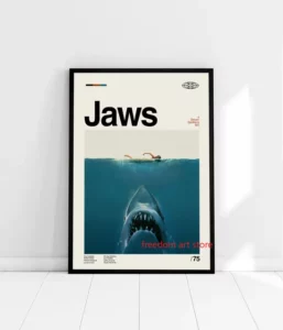 Affiche Jaws - Poster Vintage minimaliste
