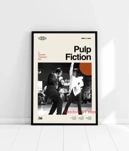 Affiche Pulp Fiction - Poster Vintage minimaliste