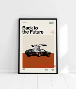 Affiche de film culte Retour vers le futur - Poster Vintage minimaliste