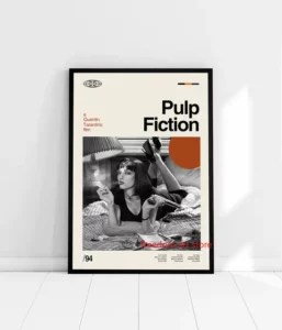 Affiche de film culte Pulp Fiction - Poster Vintage minimaliste