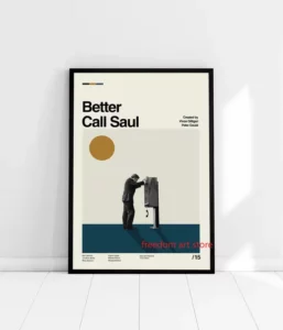 Affiche de film culte Better Call Saul - Poster Vintage minimaliste