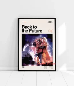 Affiche de film culte Retour vers le futur - Poster Vintage minimaliste