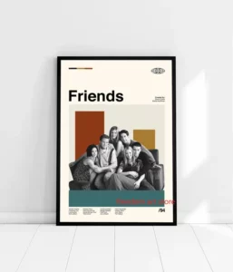 Affiche de film culte Friends - Poster Vintage minimaliste