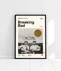 Affiche de film culte Breaking Bad - Poster Vintage minimaliste