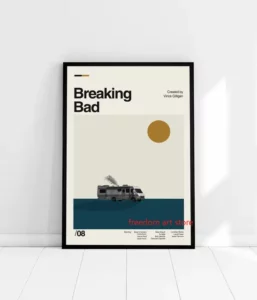 Affiche de film culte - Poster Vintage minimaliste Breaking Bad