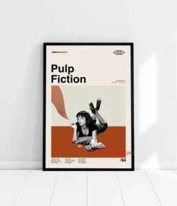 Affiche Pulp fiction originale - Poster Vintage minimaliste
