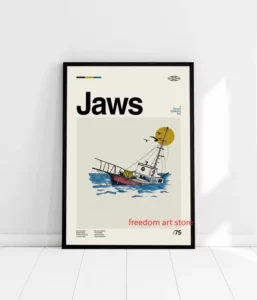 Affiche Jaws - Poster Vintage minimaliste