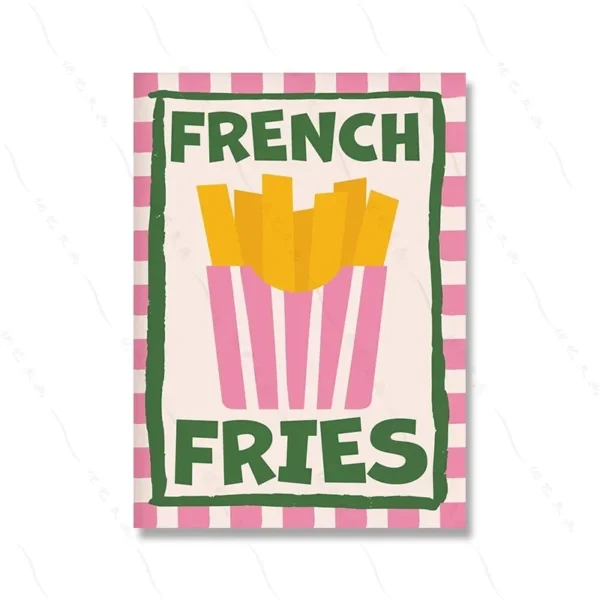 Affiche cuisine frites French Fries
