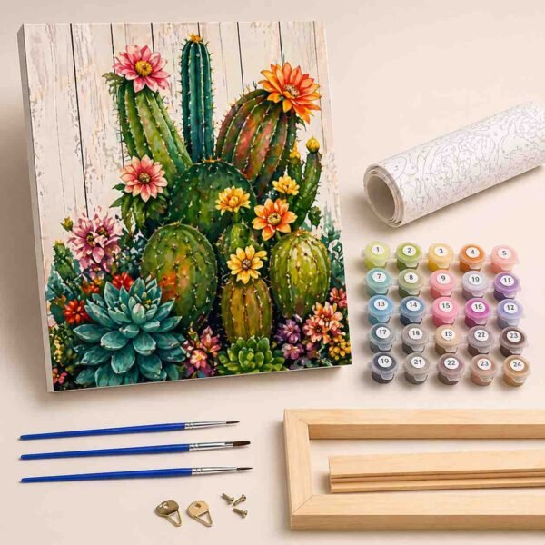 Kit de peinture au numéro Cactus