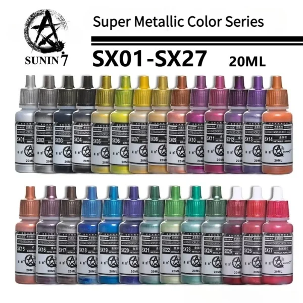 Peinture métallique à base d’eau 20 ml pour figurines et loisirs créatifs