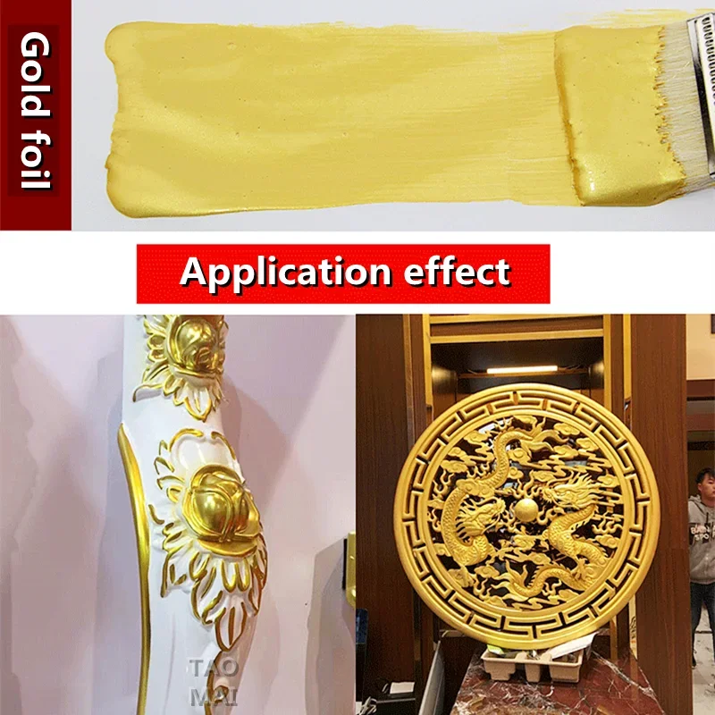 Peinture dorée à base d’eau effet feuille d’or – Image 4