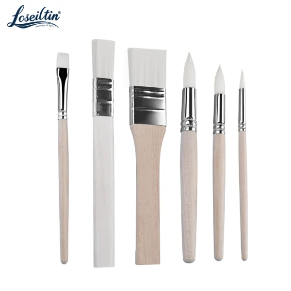 Ensemble de pinceaux nylon et bois pour enfants