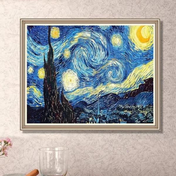 Kit diamond painting La Nuit étoilée de Van Gogh
