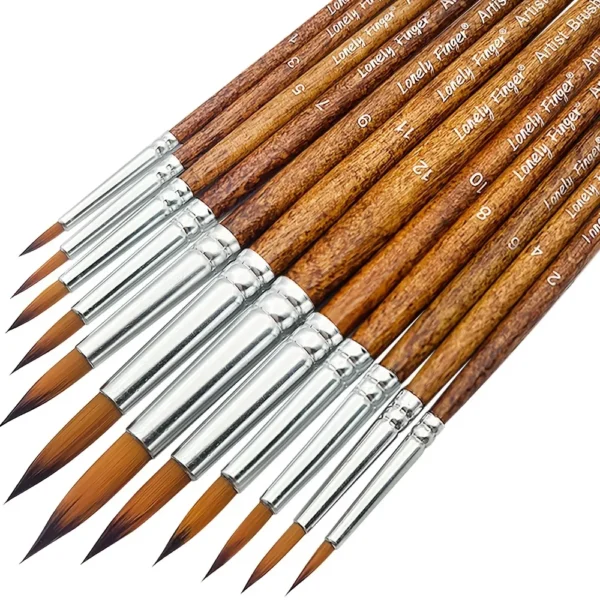 Set de 12 pinceaux ronds