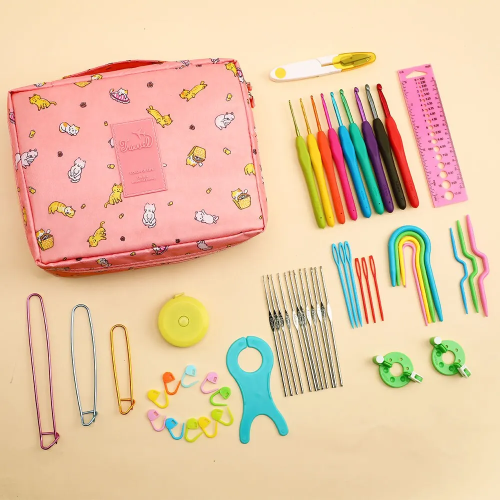 Kit crochet complet 53 pièces pour débutant – Crochets, accessoires & trousse de rangement – Image 2