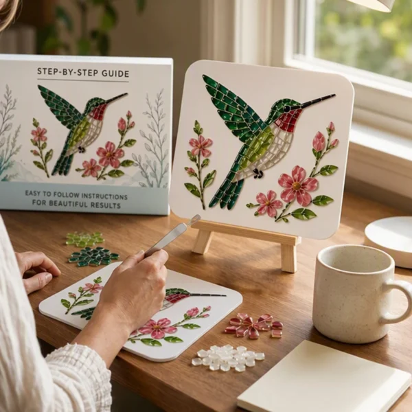 Kit de mosaïque en verre à faire soi-même – Modèle au choix