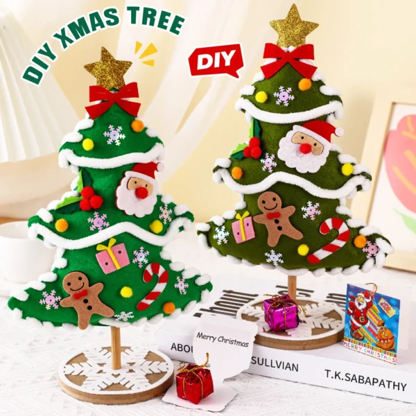 Kit sapin de Noël en feutrine à faire soi-même – Sapin de table décoratif DIY