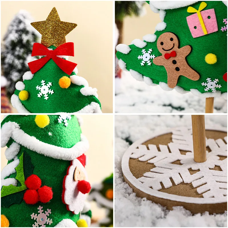 Kit sapin de Noël en feutrine à faire soi-même – Sapin de table décoratif DIY – Image 4