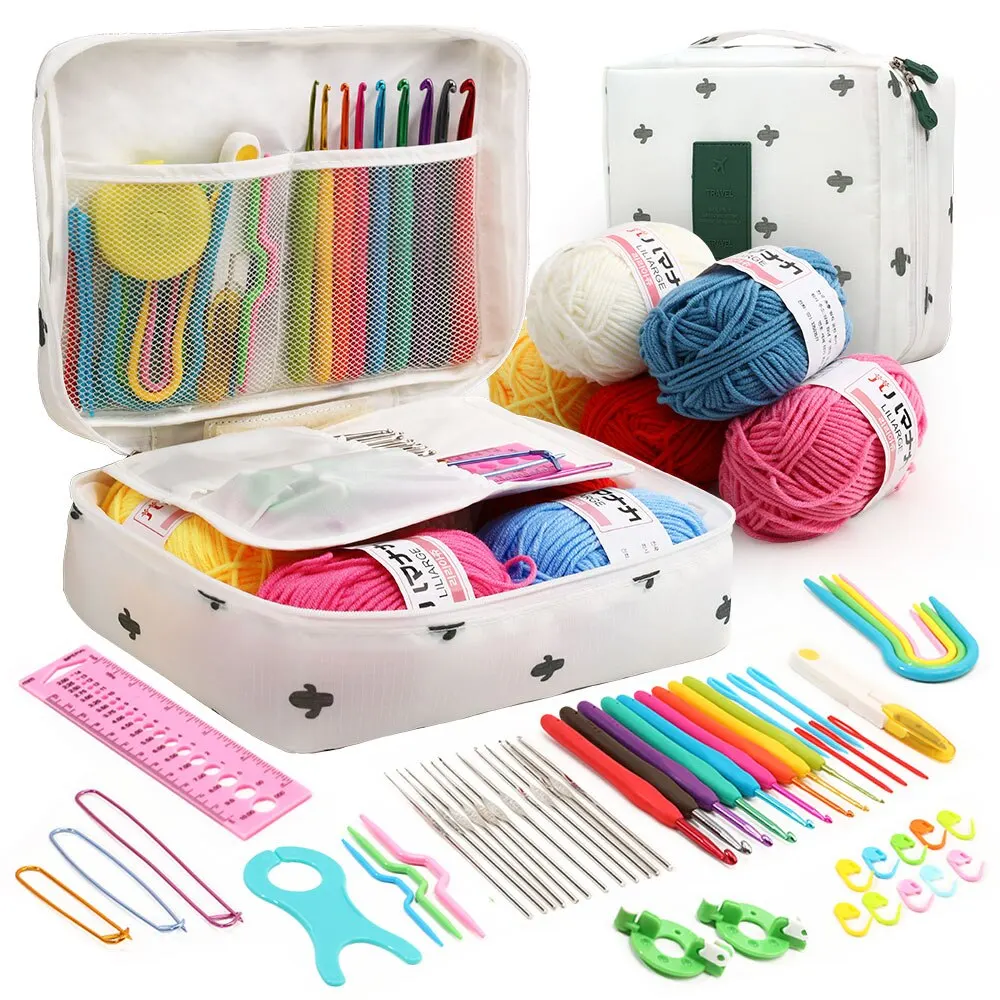 Kit crochet complet 53 pièces pour débutant – Crochets, accessoires & trousse de rangement – Image 3