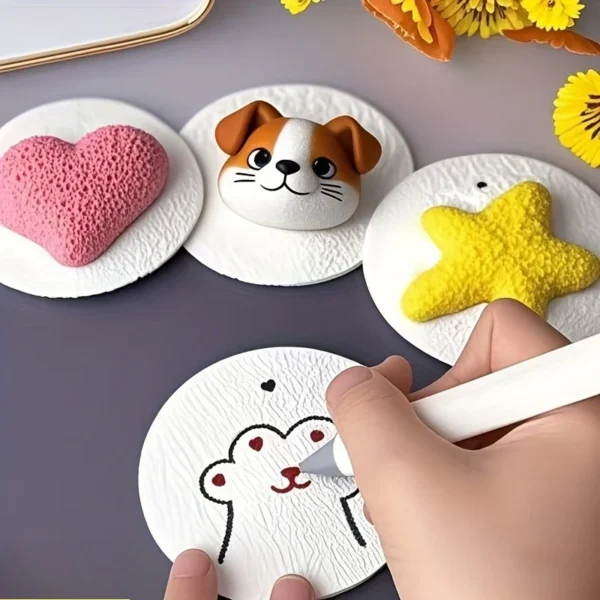 Pastilles de papier compressé à peindre – Lot de 10 disques 3D