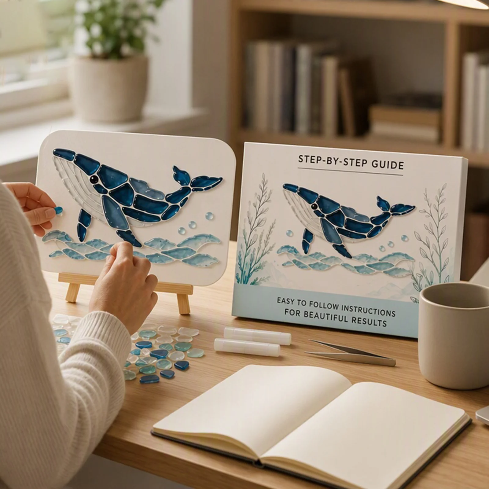 Kit de mosaïque en verre à faire soi-même – Modèle au choix – Image 2