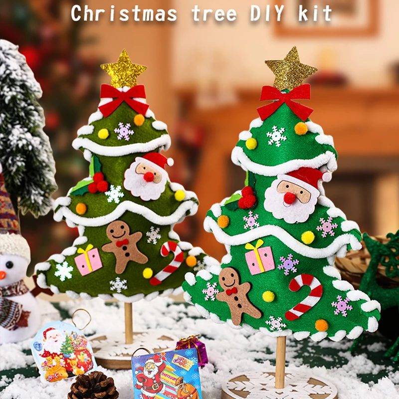 Kit sapin de Noël en feutrine à faire soi-même – Sapin de table décoratif DIY – Image 3