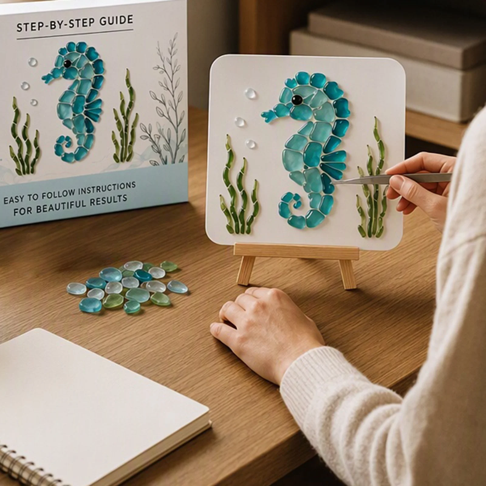Kit de mosaïque en verre à faire soi-même – Modèle au choix – Image 6