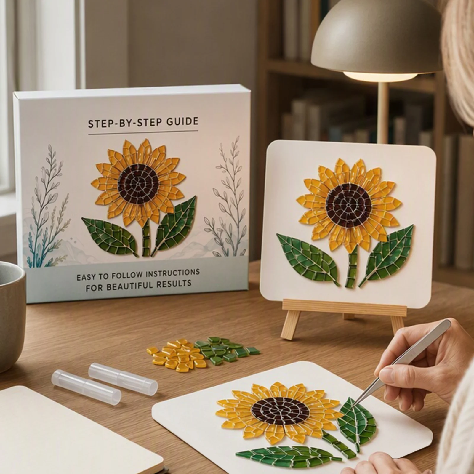 Kit de mosaïque en verre à faire soi-même – Modèle au choix – Image 4