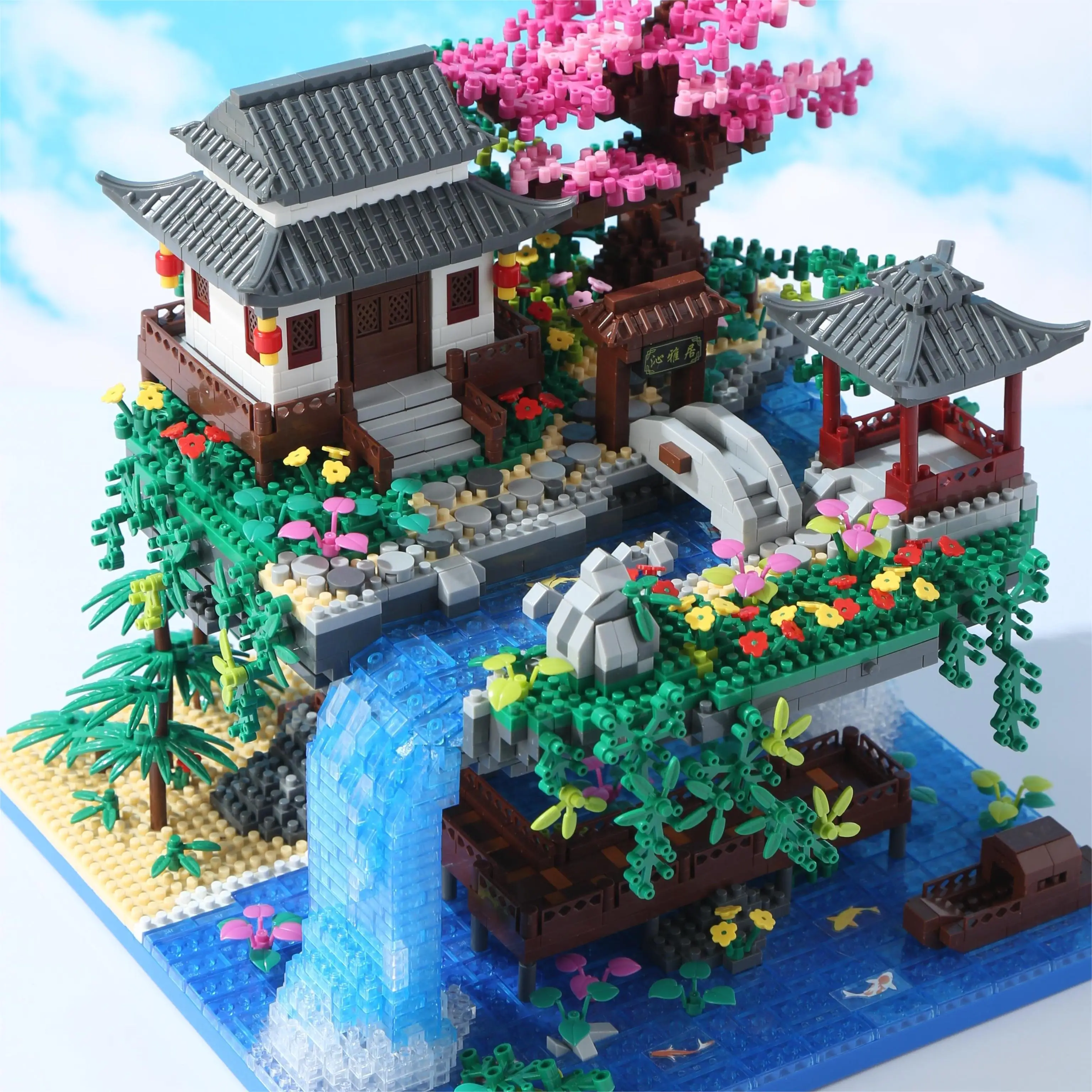 Kit de construction maison japonaise Sakura – Maquette micro-briques 3320 pièces – Image 2