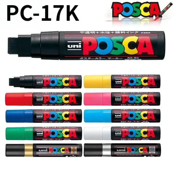 Marqueur POSCA PC-17K pointe large 15 mm – Feutre acrylique extra-large graffiti, aplats & grands formats