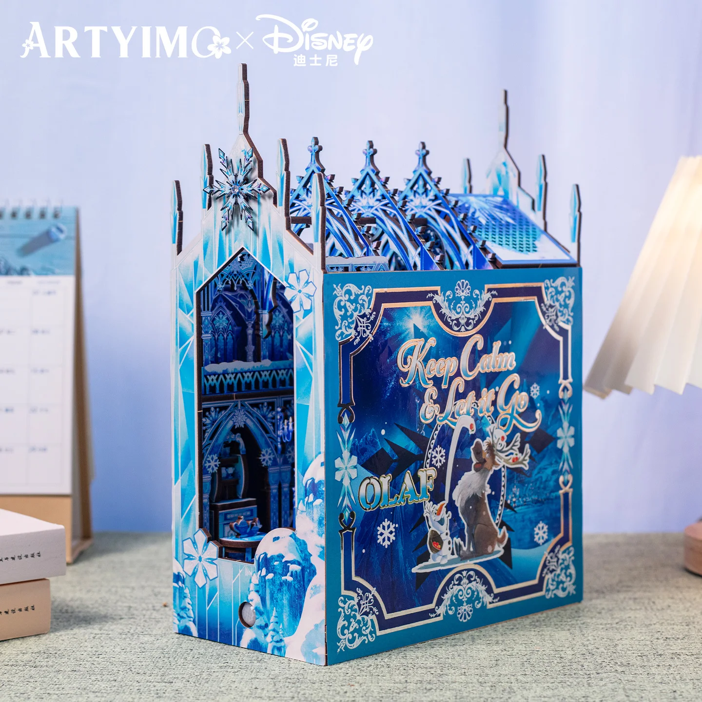 Puzzle 3D Disney Reine des Neiges serre-livres à assembler – Maquette décorative DIY